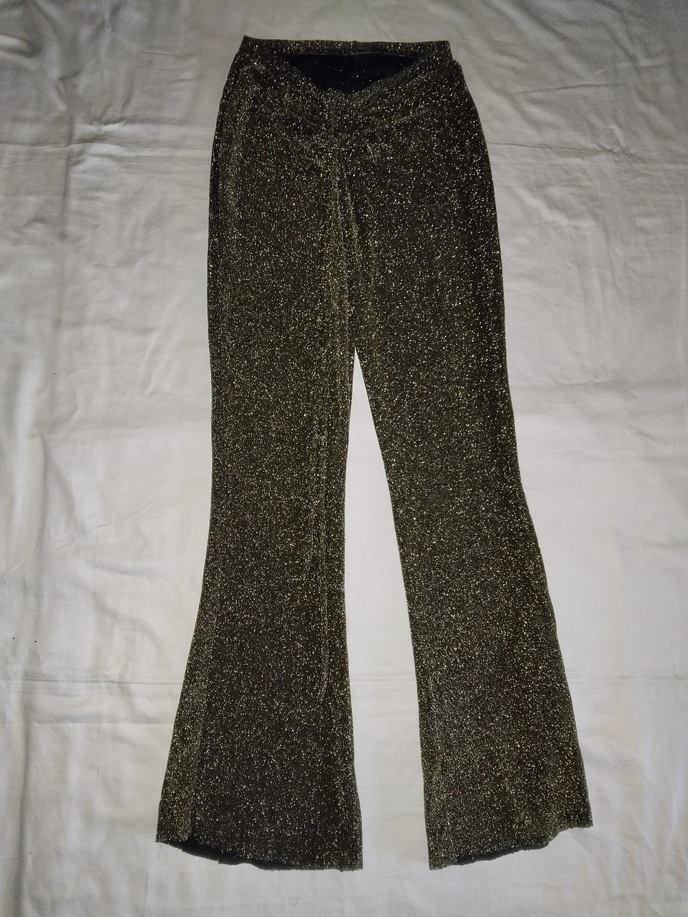 Bear Dance Metallic Gold Flare Pants